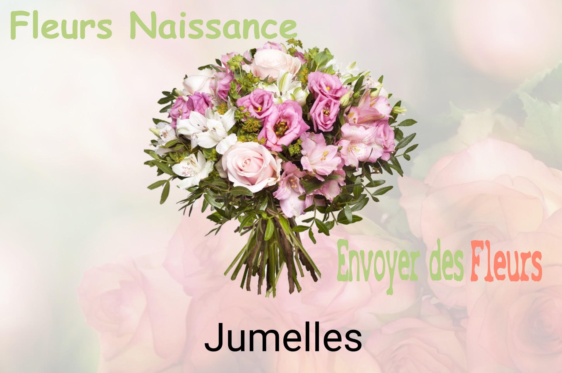 Bouquet de fleurs de naissance livré à Jumelles